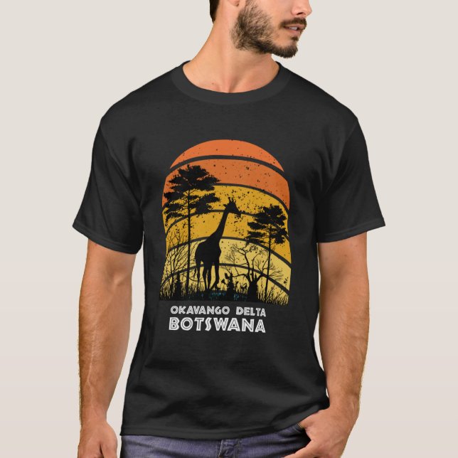 Okavango Delta Botswana Safari National Park Game  T-Shirt (Front)
