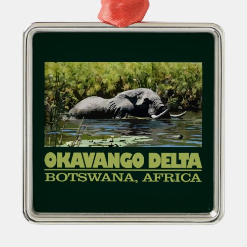 Okavango Delta Metal Ornament