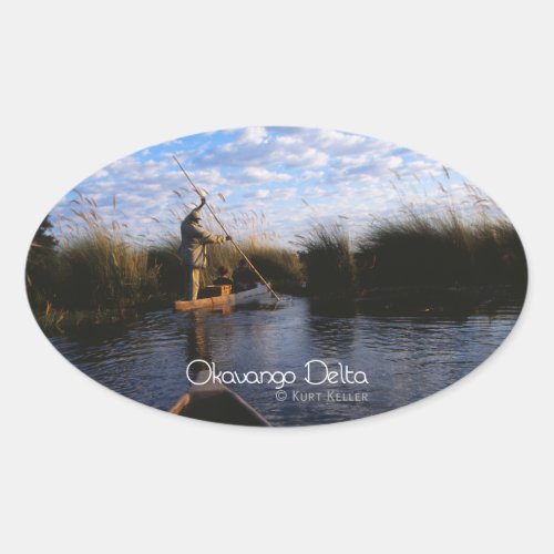 Okavango Delta Oval Sticker