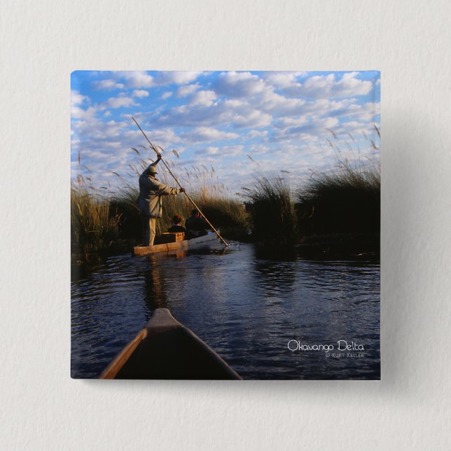 Okavango Delta Photo Pinback Button (Front)