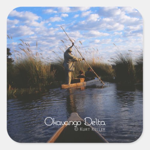 Okavango Delta Square Sticker