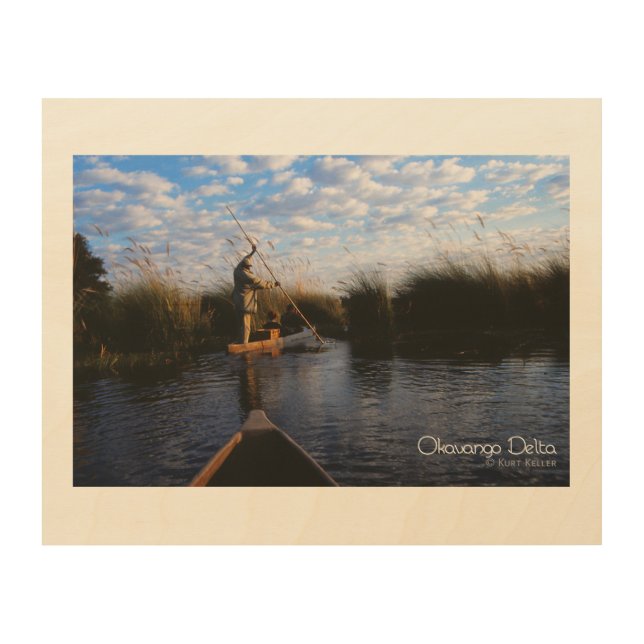 Okavango Delta Wood Wall Art (Front)