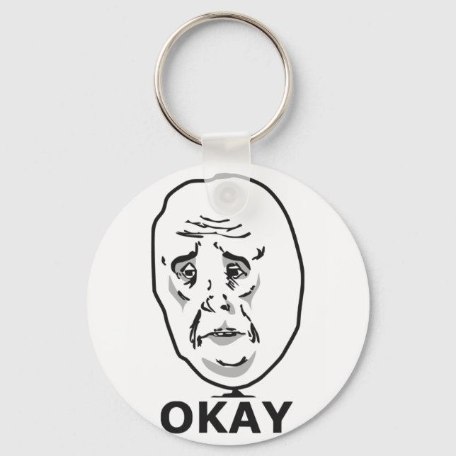 Okay Guy Meme Keychain (Front)