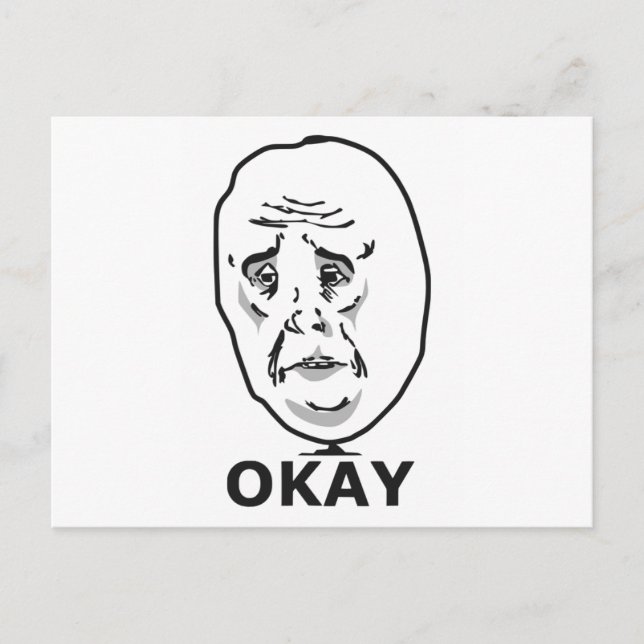Okay Guy Meme Postcard (Front)