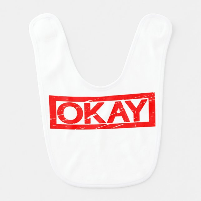 Okay Stamp Baby Bib (Front)
