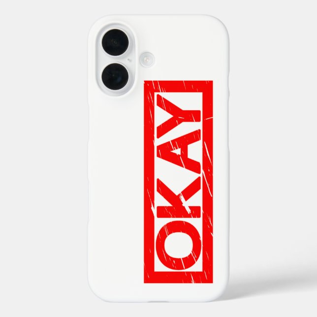 Okay Stamp Case-Mate iPhone Case (Back)
