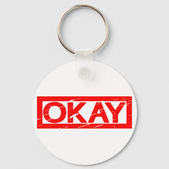 Okay Stamp Keychain (Front)