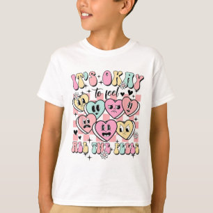 Okay To Feel All The Feels School Counselor Mental T-Shirt