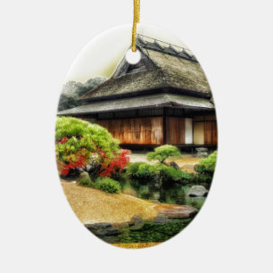 Okayama Japan Temple Ceramic Ornament