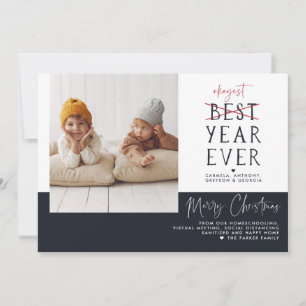 Okayest Year Ever   Funny Christmas Holiday Photo Card