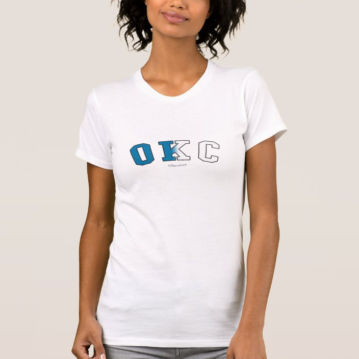OKC in Oklahoma State Flag Colors Tshirt