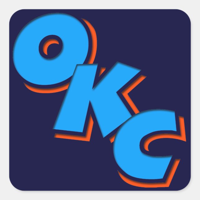 OKC SQUARE STICKER (Front)