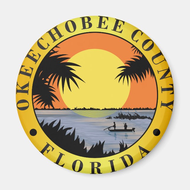 Okeechobee county seal magnet (Front)