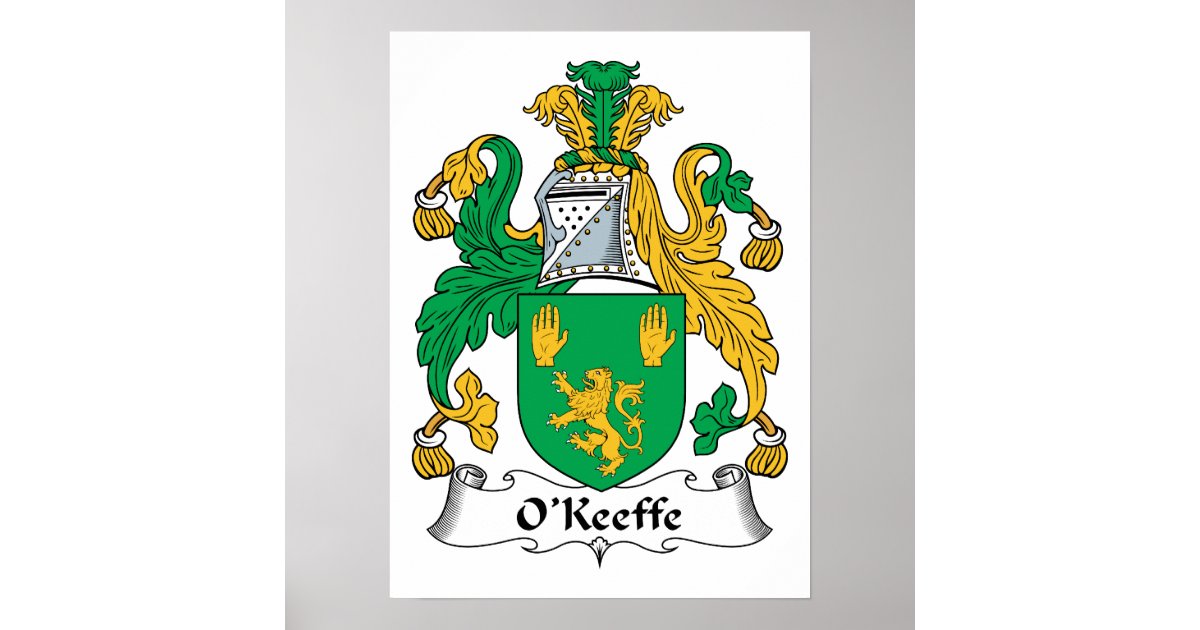 O'Keefe Family Crest Poster | Zazzle