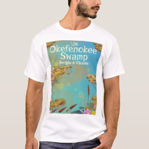 Okefenokee Swamp cartoon travel poster T-Shirt