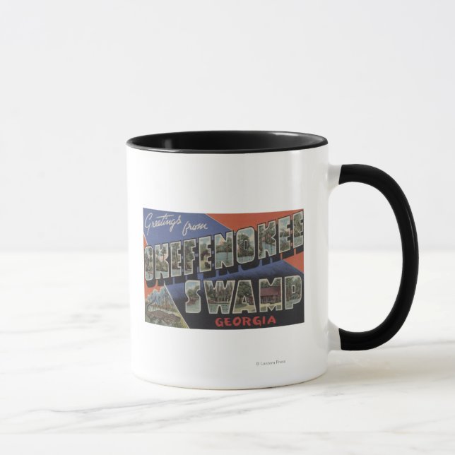 Okefenokee Swamp, Georgia - Large Letter Scenes Mug (Right)