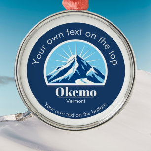 Okemo Colorado ski resort medal Metal Ornament