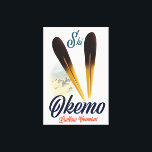 Okemo Ludlow Vermont ski poster Canvas Print<br><div class="desc">Okemo Ludlow Vermont ski poster in a beautiful vintage style.</div>