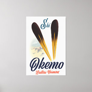 Okemo Ludlow Vermont ski poster Canvas Print