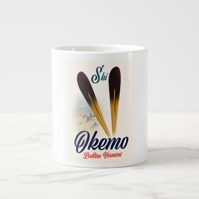 Okemo Ludlow Vermont ski poster Giant Coffee Mug (Front)