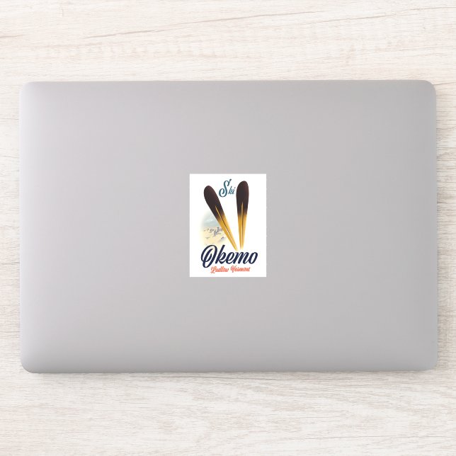 Okemo Ludlow Vermont ski poster Sticker (Computer)