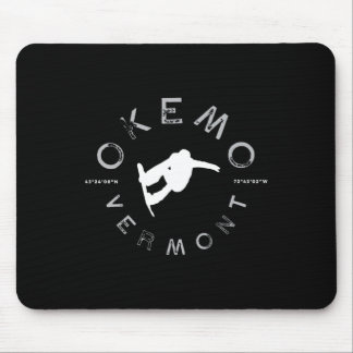 Okemo Mountain Vermont Graphic Vintage Snowboard T Mouse Pad
