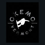 Okemo Mountain Vermont Graphic Vintage Snowboard T Poster<br><div class="desc">Okemo Mountain Vermont Graphic Vintage Snowboard T</div>