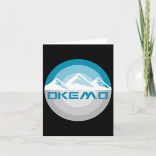 Okemo Mountain Vermont Retro Vintage Snowboard Ski Card