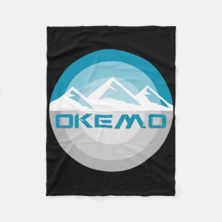 Okemo Mountain Vermont Retro Vintage Snowboard Ski Fleece Blanket