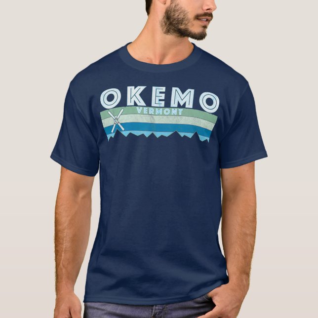 Okemo Vermont Ski Retro Vintage Okemo T-Shirt (Front)