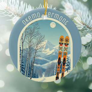 Okemo Vermont ski souvenir Ceramic Ornament