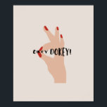 Okey Dokey #lineart #digitalart Poster<br><div class="desc">Minimalistic, abstract shape collage simple and discreetly designed in delicate earth tones</div>