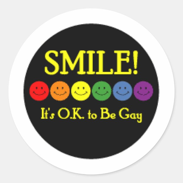 OKGAY CLASSIC ROUND STICKER (Front)