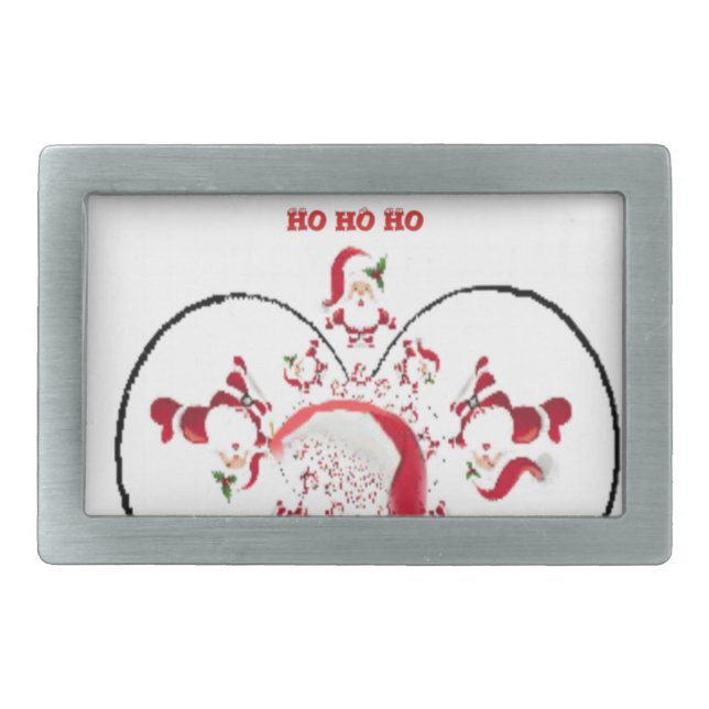 Oki Dokie Santa! Belt Buckle (Front)