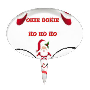 Oki Dokie Santa! Cake Topper