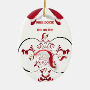 Oki Dokie Santa! Ceramic Ornament