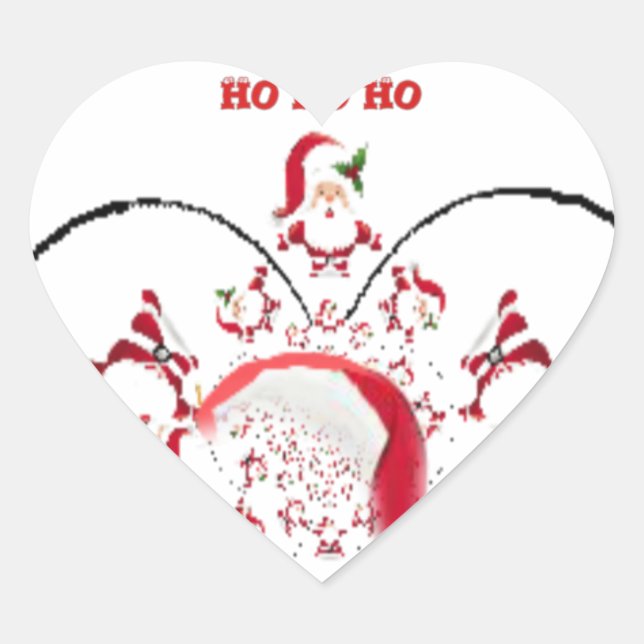 Oki Dokie Santa! Heart Sticker (Front)