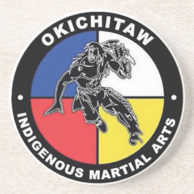 Okichitaw Sandstone Coaster (Front)