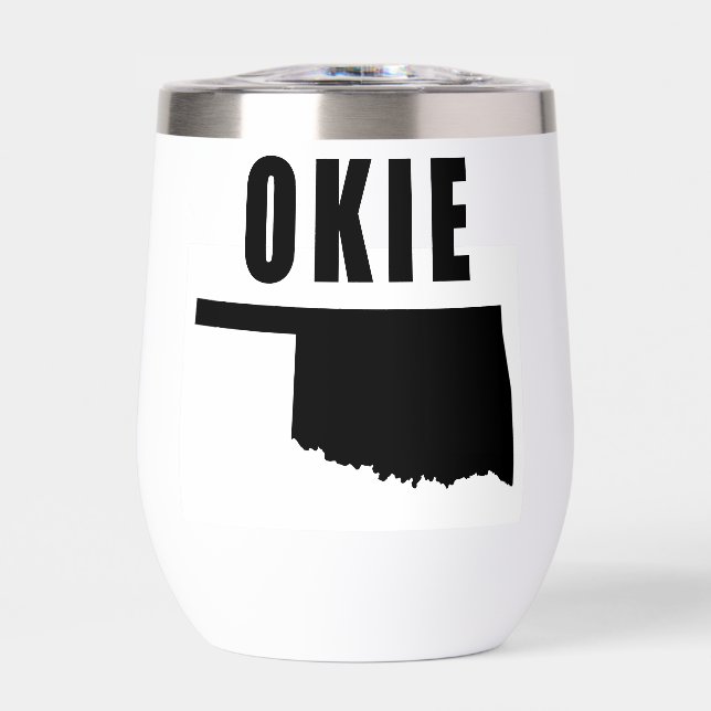 OKIE Oklahoma Thermal Wine Tumbler (Front)