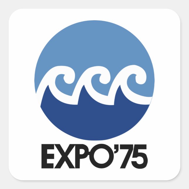 Okinawa Expo 75 Square Sticker (Front)