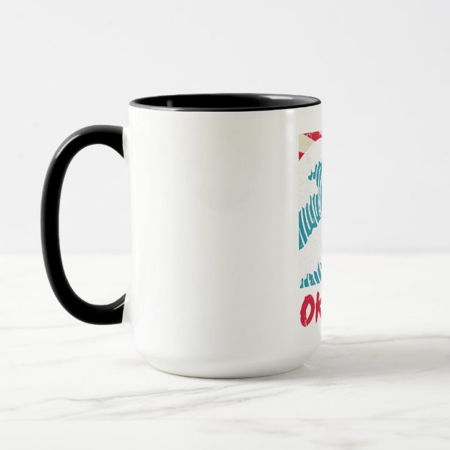Okinawa Great Wave Kanigawa Japan Japanese Martial Mug (Left)