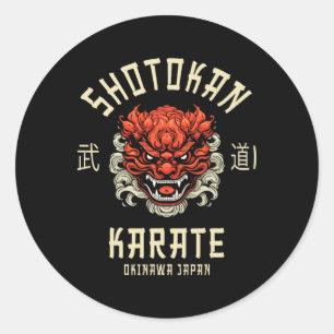 Okinawa Japan Dojo Shotokan Karate Classic Round Sticker