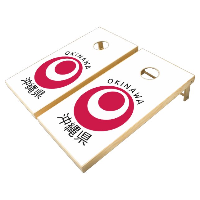 Okinawa, Japan Postcard Cornhole Set (Angled)