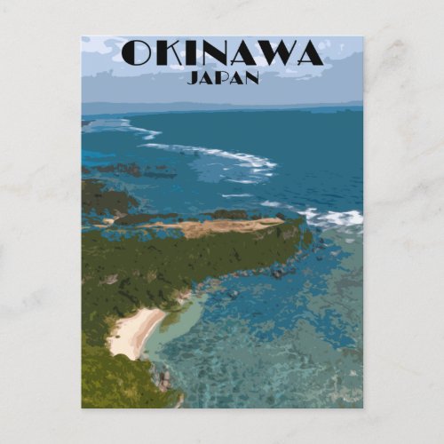 Okinawa Japan Vintage Travel Poster Postcard