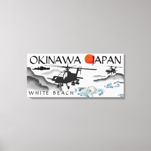 Okinawa Japan White Beach Military Canvas Print