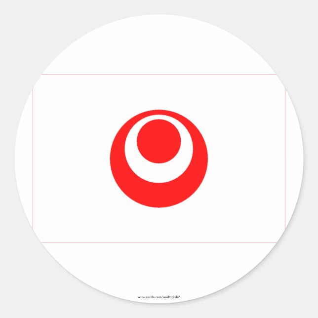 Okinawa Prefecture Flag Classic Round Sticker (Front)