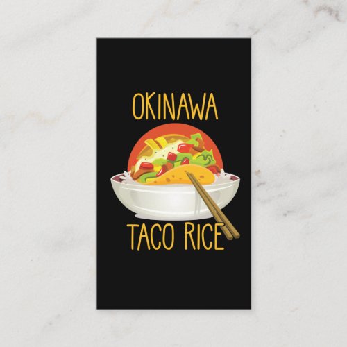 Okinawa Taco Rice japanese Kitchen Japan Foodie Business Card