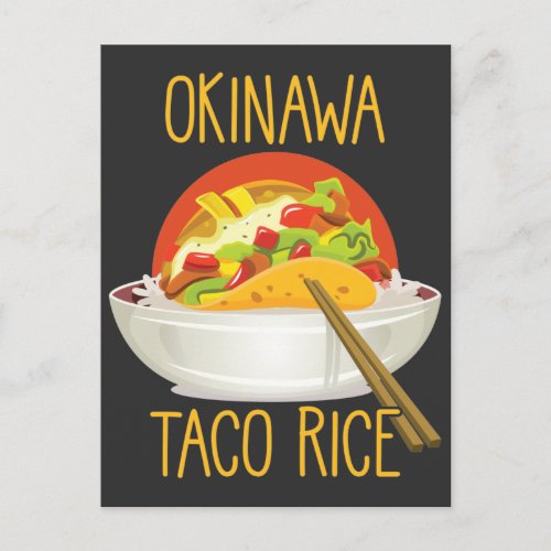 Okinawa Taco Rice japanese Kitchen Japan Foodie Postcard