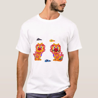 Okinawa Twin Shisa シーサー 沖縄 T-Shirt