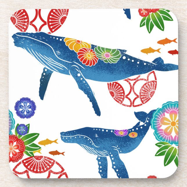 okinawan bingata style pattern coasters (Front)